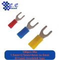 50pcs U TYPE Insulated lugs Brass, control thimbles, Ring Cable Lugs, Wire Terminals 1.5mm, 2.5mm nd 4mm to 6mm size choose from coise. 