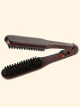 Pro Hairdressing Straightener Hairbrush Nylon Hair Straightening Double Brushes V Shape Comb Clamp Styling Tools DIY.