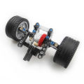 MOC Technology Assembles Cars Compatible with Lego style Particle Steering Belt Drive Integrated Structure Children's .