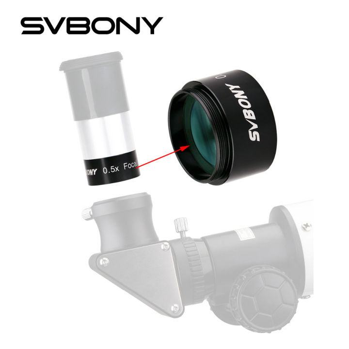 SVBONY 1.25" Fully Multi-Coated 0.5x Focal Reducer for Eyepiece Photography and Observing