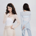 Women Floral Lace Pleated Bow Dance Tops Long Sleeves Pullover Blouses Girls Soft Thin Tulle Casual Tees Yoga Training Crop Top.