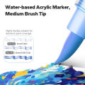 Acrylic Brush Markers Set with Portable Case, Liquid Ink Art Acrylic Paint Markers Set for Art and DIY Craft. 