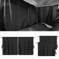 Car Privacy Curtains Set Air Conditioning Divider Curtain Front And Rear Seats & Side Windows UV Protection Sun Shade Isolation.