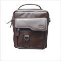 Chocolate Color Leather Shoulder Bag Massanger Bag. 