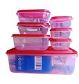 Air Tight Thumb Lock Food Containers-Set of 7. 