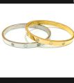 Beautiful shiny elegant branded yellow gold silver love bangle bracelet Kara for women and girls. 