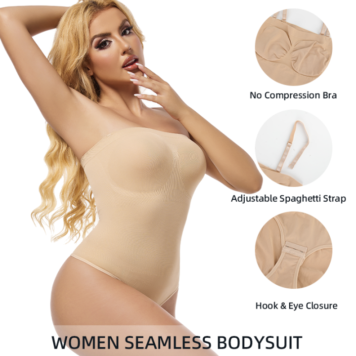 Women%20Seamless%20Strapless%20Bodysuits%20Tude%20Tops%20Bodyshaper%20Compression%20Waist%20Trainer%20Shapewear%20Push%20Up%20Butt%20Lifter%20Backless%20Shaper%20-%20Image%205