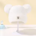 Autumn Winter Baby Warm Knitted Hats With Pom Kids Knit Beanie Hat Solid Color Children Hat For Boys Girls Accessories. 