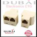RJ45 3 Way Network Cable Adapter Splitter Extender Plug Coupler RJ45 Ethernet Connector Splitter 1 To 2 Socket. 
