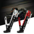 Motorbike Bicycle Adjustable Metal Side Stand Motorcycle Kickstand Foot Support Parking Bracket Accessories. 