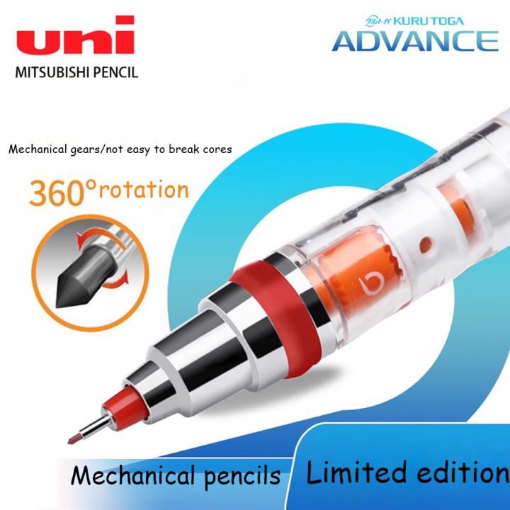 UNI Kuru Toga Mechanical Pencil M5-450T Drawing Pencil 0.5mm Low Center of Gravity Automatic Rotation School Supplies Stationery
