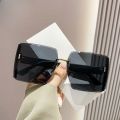 Women Fashion Rimless Beach Gradient Sunglass Original Lady Retro UV400 Eyeglasses. 
