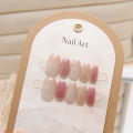 10pcs Women Cat's Eye Gradient Colored Press on Nails False Nails Square Head Girl Lady Press on Nail Wearable Detachable. 