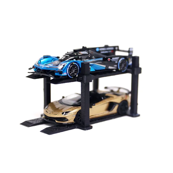 1:64 Alloy Car Rack Scene Set - Dual-layer Parking Garage Model with 3D ...