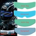 1/4pcs Motorcycle Helmet Anti-Rain & Anti-Fog Film - Durable Nano Coating Clear Sticker for Motorbike Accessories.