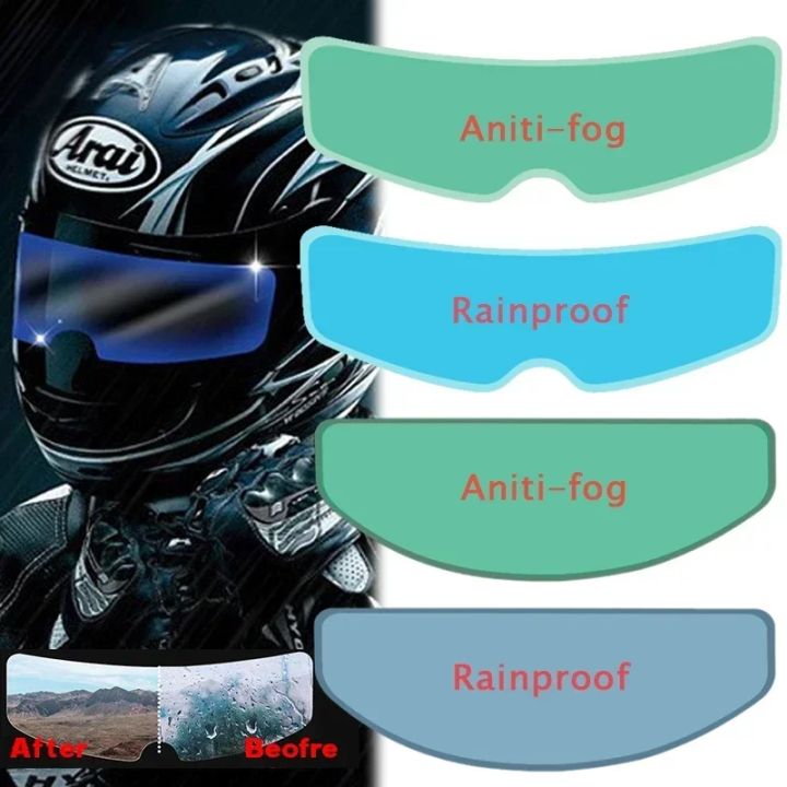 1/4pcs Motorcycle Helmet Anti-Rain & Anti-Fog Film - Durable Nano Coating Clear Sticker for Motorbike Accessories
