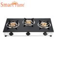 Smartflame 3 Burner Toughened Tempered Glass Top Automatic Gas Stove. 