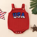 Summer neutral infants and toddlers neutral male and female infants independent corduroy independent day suspenders Romper. 