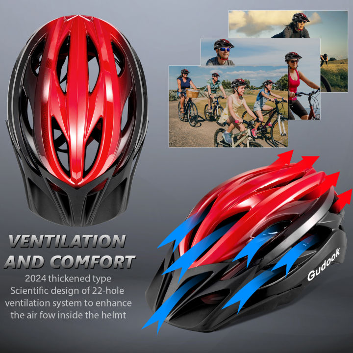 Bike%20Helmet,%20Bicycle%20Helmet%20for%20%20Men%20&%20Women%20Mountain%20Road%20Cycling%20Helmets%20with%20Dial%20Fit%20Adjustment%20Detachable%20Visor%20-%20Image%203