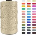 1.5mm 200m Polypropylene Macrame Cord Yarn  art cord yarn Colored Knitting Crochet Bag Cord Crafts for Hangings Underplate Rug. 