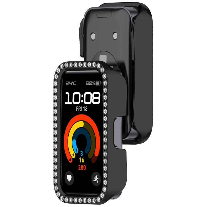 For%20Huawei%20Band%2010%209%208%20nfc%20strap%20sports%20silicone%20band%20diamond%20fashion%20frame%20bumper%20case%20straps%20-%20Image%208