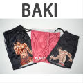 Anime Shorts Baki Haman Print Male Streetwear Beach Shorts Casual Loose Men Elastic Waist Black Shorts. 