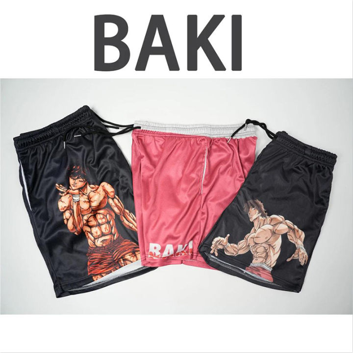 Anime%20Shorts%20Baki%20Haman%20Print%20Male%20Streetwear%20Beach%20Shorts%20Casual%20Loose%20Men%20Elastic%20Waist%20Black%20Shorts%20-%20Image%206