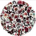 10/50PCS Rose & skull Stickers For Scrapbook Stationery Laptop Scrapbooking Material Craft Supplies Aesthetic Sticker. 