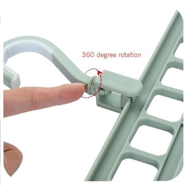 JJYY%209-hole%20Space%20Saving%20Hanger%20360%20Rotating%20Magic%20Hanger%20Multi-function%20Folding%20Magic%20Hanger%20Wardrobe%20Drying%20Clothes%20-%20Image%203