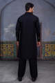 Cotton suit full jet black Men unstitched suit. 