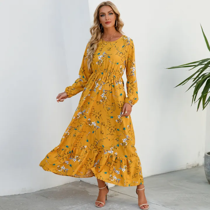 Women%20Maxi%20Dresses%20Sping%20Autumn%20Bohemian%20Casual%20Full%20Sleeve%20High%20Waist%20Beach%20Woman%20Chiffon%20Dresses%20Floral%20Vestidoes%20Long%20Dress%20-%20Image%203
