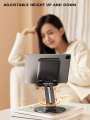 360° Rotatable Metal Base, Tablet and Phone, Computer Stand - Ingeniously Designed Portable Desk Mount for Reading and Stud.