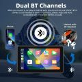 Srnubi 7 inch Portable Motorcycle DVR LCD Display GPS IPX7 Waterproof For Wireless Apple CarPlay Android Auto Airplay Monitor. 