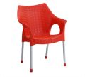 Set of 6 Rattan plastic chair 1 plasstic and steel folding table Heavy weigh. 