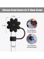 1 pcs 10mm Straw Cover Cap for Stanley Cup,Silicone Topper Compatible with 30&40 Oz Tumbler with Handle,Dust-Proof Reusable. 