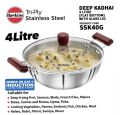 Hawkins SSK40G Tri-Ply Stainless Steel Induction Compatible Deep Kadhai -28cm / 3mm Thick. 
