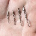 DNDYUJU 20pcs Stainless Fishing Barrel Rolling Swivels Snap High Strength Clip Lure Fishing Connector Fishing Accessories.