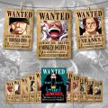 One Piece Anime Bounty Wanted Poster Of Straw Hat Crew, Law and 4 Current Emperors Yonko (Premium Quality No Blurred Image) Wanted 14 Poster Set. 