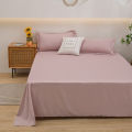 1 pc Bed Flat Sheet for Double Bed Plain Solid Color Top Sheets Single/Queen/King Flat Bedsheets Soft Home Bed Linen Sheets. 