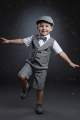 Summer friendly new demanding five piece party dress combo set for kids ( half shirt + half pant + vest + bow tie ). 