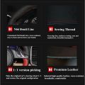 For Suzuki Swift 2011-2017 SX4 S-CROSS Celerio Vitara 2015-2019 Hand Stitched Black Perforated Steering Wheel Leather Cover. 