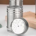 Stainless Steel Salt Pepper Shaker Spice Seasoning Jar Condiment Bottle Toothpick Box with 3 Variety Holes 180ml. 