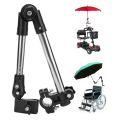 1pc 360 Degree Rotatable Bicycle and Wheelchair Umbrella Stand Adjustable Outdoor Sun Stand Foldable Sun Crown. 