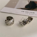925 Sterling Silver Lucky Character Hollowed Out Cloud Earring for Women Ethnic Retro Jewelry .