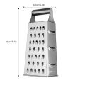 Stainless Steel 4 Sided Blades Household Box Grater Container Multipurpose Vegetables Cutter Kitchen Tools Manual Cheese Slicer. 