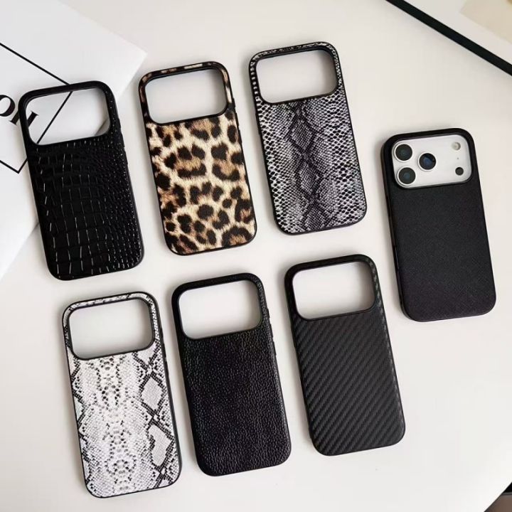 Leather%20Case%20For%20iPhone%2017%20Pro%20Max%2011%2012%2013%2014%2015%2016%20Pro%20Max%20Plus%2017Air%2016E%20Carbon%20Fiber%20Saffiano%20Crocodile%20Leopard%20Phone%20Cover%20-%20Image%202