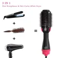 3-in-1 One Step Hot Air Brush | Hair Dryer, Styler & Volumizer | Ionic Ceramic Blow Dryer Brush for Straightening & Curling | 1000W, Multi-Color – Salon-Quality Results (No color choice). 