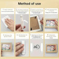 12pcs-Traceless  easy to pull adhesive Velcro for fixing photo frames, hanging pictures without leaving any adhesive. 