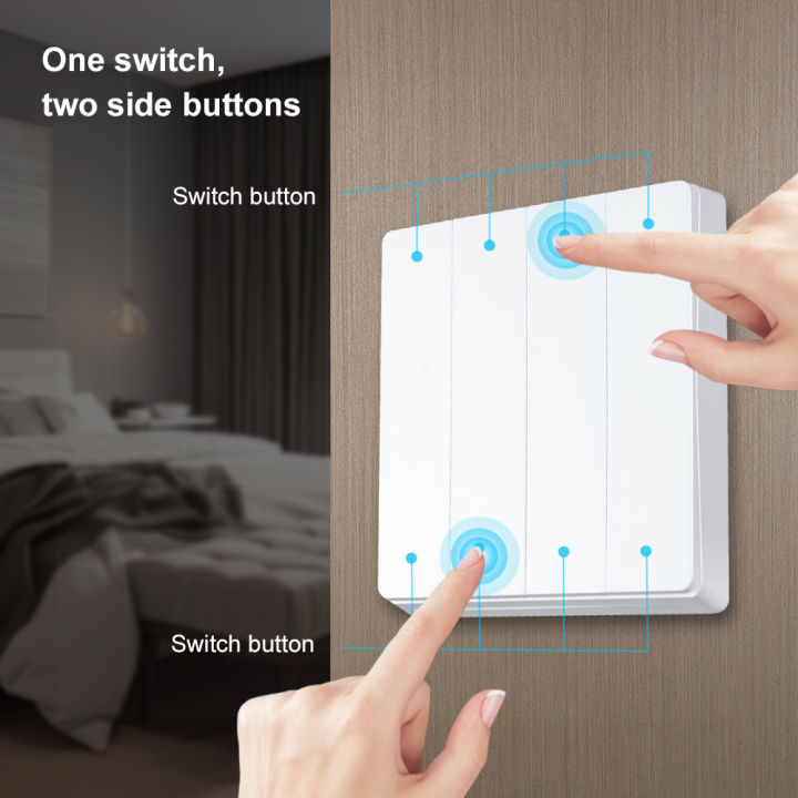 Manhot%20Tuya%20Smart%20EU%20Zigbee%20Button%20Switch%20No%20Capacitor%20Wire%20Required%201/2/3/4%20Gang%20Wall%20Light%20Switch%20Work%20With%20Alexa%20Google%20Home%20lightify%20-%20Image%202