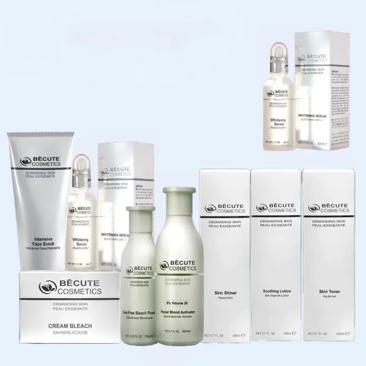 Becute Cosmetics Facial Kit (Pack of 8) + FREE Serum | Daraz.pk